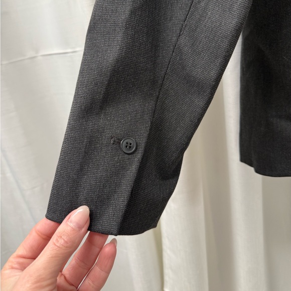 H&M+ Gray Tailored Blazer One Button Career Jacket Size 16 - Picture 6 of 6